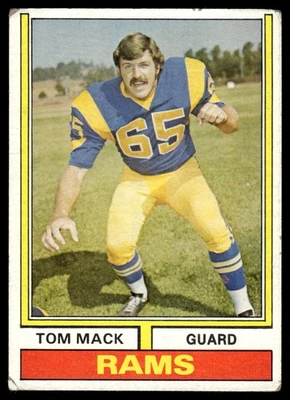 1974 Topps #126 Tom Mack - Los Angeles Rams - HOF - Image 1 of 2