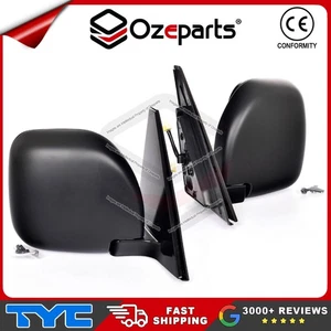 Set / Pair LH+RH Electric Door Mirror Black For Mitsubishi Pajero NM NP 00~06 - Picture 1 of 6