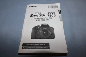 Canon T6i EOS Rebel Camera User Manual in English and Spanish - Very Good - Picture 1 of 2