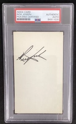 Rick Joseph Signed Index Card Baseball Philadelphia Phillies Autograph PSA/DNA - Image 1 of 3
