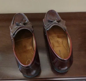 French Shriner Mens 10.5M Brown Leather Beltway Tassel Loafers Shoes.JJK - Picture 1 of 10
