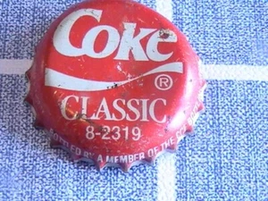 TAPA BOTELLA PLÁSTICO FORRADA USADO COQUE CLÁSICO 8-2319 ATLANTA GEORGIA - Imagen 1 de 3