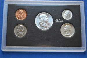 1963 Year Set With Franklin Half.  Includes 3 90% Silver Coins 63-4 - Picture 1 of 3