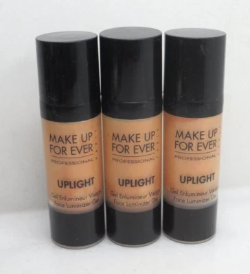 MAKE UP FOR EVER UPLIGHT FACE LUMINIZER GEL 32 0.55 OZ NWOB LOT OF 3 *DETAILS* - Image 1 of 4