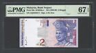 Malaysia 2 Ringgit ND(1996-99) P40a Uncirculated Graded 67