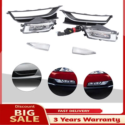 For Volkswagen Passat 2012-2015 Fog Light Kit LH+RH Fog Light W/ Bezels &Trim US Foto 1 de 4
