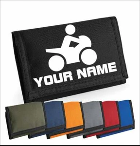 Childs Wallet Personalised Biker Wallet Girls Boys Wallet Purse Card Coin - Picture 1 of 13