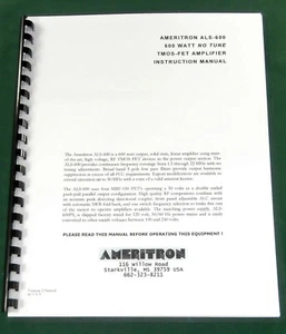 Ameritron ALS-600 Instrukcja - oprawiony pierścieniem z pokrowcami ochronnymi! - Zdjęcie 1 z 1