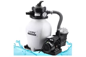 12 Inch Above Ground Pool Sand Filter System with 4-Way Valve 2000 GPH Pump for - Picture 1 of 6