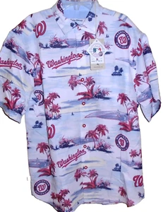 Tommy Bahama Washington Senators camiseta de béisbol mediana NUEVA - Imagen 1 de 3