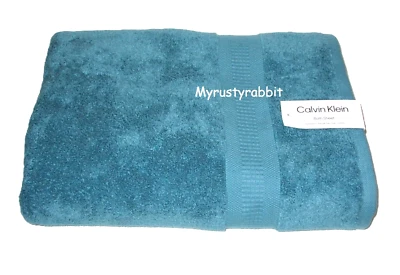 Toalla sábana de baño Calvin Klein Blue Lagoon 34" x 64" - 100% algodón - NUEVA Foto 1 de 4