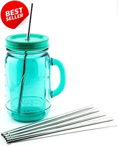 Paquete de 4 para vaso Aladdin Mason Tarro 32 OZ Perfectfit 18/8 Acero Inoxidable Drin - Imagen 1 de 12