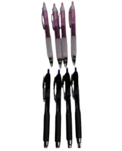 Uni-Ball Signo Gel 207 Retractable Gel Pen 4 Pink Ribbon Black Pens & 4 Blue Ink - Picture 1 of 7