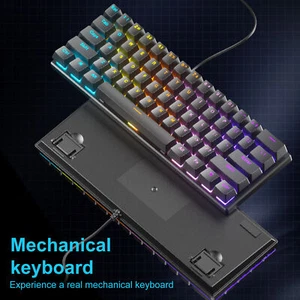 Mechanical Keyboard Professional Rgb Gaming with Ergonomic Design - Zdjęcie 1 z 14