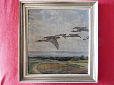 Ölgemälde fliegende Stockenten A. Weczerzick - Bild 1 von 3