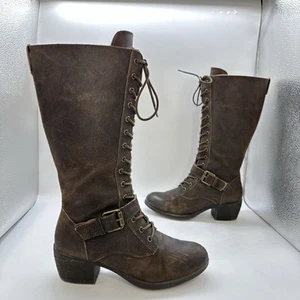 Bota Alta Marrón Cobb Hill-Anisa Mujer 8 EE. UU. Cuero Cremallera Lateral - Imagen 1 de 12