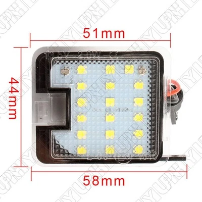 2Pcs LED Side Under Mirror Puddle Light For Ford C-Max Focus Kuga Escape Mondeo - Image 1 of 4