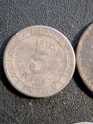 1911 FECHA ESTRECHA MÉXICO 5 CENTAVOS MEXICANO Reverso DMG Foto 1 de 2