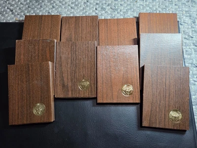 10 Silver Eisenhower Proof Dollars Brown Box - 1971-3 ,1972-2, 1973-2, 1974-3 - Image 1 of 2