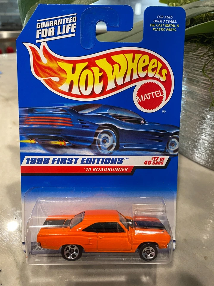 1998 Hot Wheels 661 Primero Ediciones 17/12.2m70 Roadrunner Naranja W/ 5 Rayos - Imagen 1 de 1