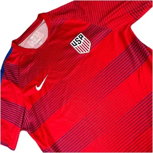 Nike Jersey Men's XL USA National Soccer Team Training Red Stripe Dri Fit 2016 - Picture 1 of 11