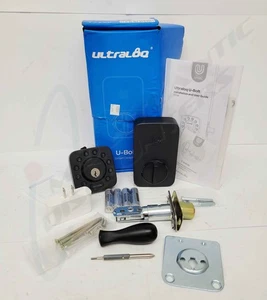 ULTRALOQ Smart Lock U-Bolt Keyless Black Entry Door Lock U-BOLT-BK-UB01 BLEM - Picture 1 of 3