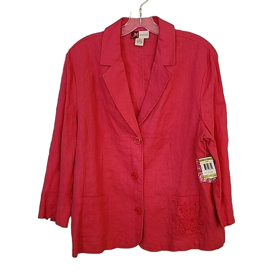 Blazer de lino nuevo con etiquetas JM Collection, 14 Foto 1 de 4