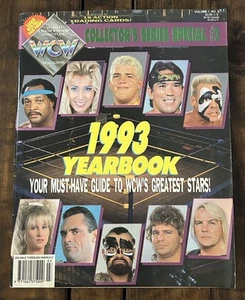 NICE 1993 WCW Wrestling Magazine Yearbook Complete Cards Sting Steve Austin - Picture 1 of 9