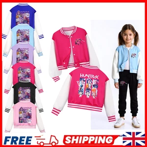 🔥Kids KPop demon hunters Jacket Sweatshirt Tops Trousers Casual Baseball Jacket - Picture 1 of 22