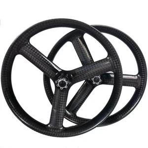 26inch 3 Spokes Fat Bike Wheels Sand Snow Bicycle Carbon Fiber Wheelset Tubeless - Picture 1 of 23