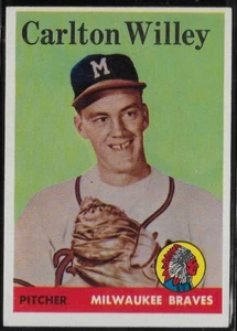 1958 Topps Béisbol Carlton Willey #407!  ¡Envío bajo para varios artículos! - Imagen 1 de 2