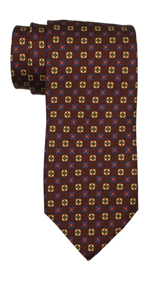 Галстук древний геометрический Altea Milano коричневый - Изображение 1 из 1