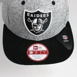 Los Vegas Raiders Hat Cap New Era 9Fifty NFL Heather Gray Black Snapback Stretch - Picture 1 of 14