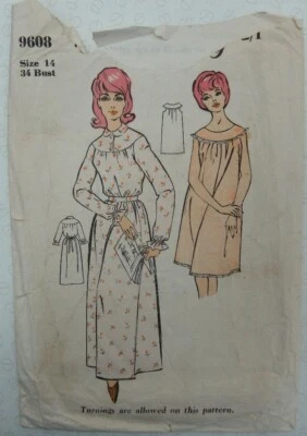 Blackmore 9608 Sewing Pattern Ladies Nightie Night Dress Gown Cut size 14 Bust 3 - Image 1 of 4