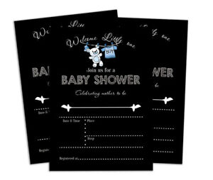 Darling Souvenir Baby Shower Invitation Card 28 Pcs Fill or Write-fxQ
