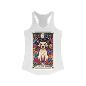 Labrador Flower Racerback Tank, Hundeliebhaber Geschenk, Sommertop, Haustierliebhaber Bekleidung - Bild 1 von 5