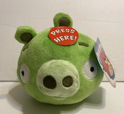 Angry Birds Green Pig Bad Piggie 5" Plush Stuffed Animal Doll *NO SOUND* **NEW** - Image 1 of 2
