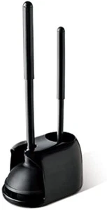 Toilet Plunger and Brush, 2 in 1 Toilet Bowl Brush Plunger Set wHolder Bathroom - Picture 1 of 22