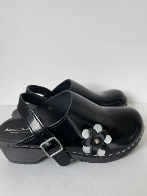 Zapatos zueco hanna differentson de charol negro con cordones para niñas EU 36 US 4Y Foto 1 de 4