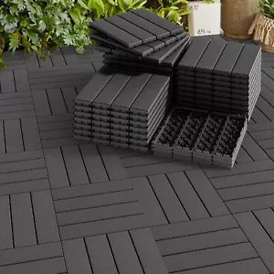 44Pcs Floor Decking Tiles 42.6 ft² Patio Interlocking Deck Tiles All Weather Use - Picture 1 of 8