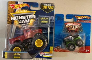 Hot Wheels Monster Jam Grave Digger- Flashback 25th w/Mini Version- New - Picture 1 of 4