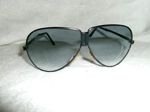 Unbranded Vintage Folding Black Aviator Sunglasses With Case - Picture 1 of 7