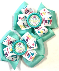 Beautiful My 1st Mother's Day Inspired Pigtails for girls/moms. - Picture 1 of 3