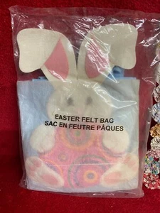 NIP Easter Rabbit Felt Bag Cute LIttle Girl Bunny Decor New Unopened  - Picture 1 of 3