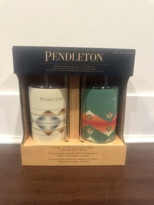 PENDLETON Set of 2 Double Wall Vacuum Insulated 20 oz Tumblers with Straws NIB - Picture 1 of 5