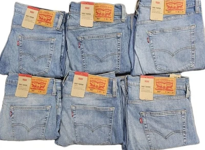 LEVI'S Levis 502 Mens Slim Tapered Light Blue Regular Denim Jeans All Sizes