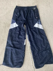 CHAMPION WOMEN'S NYLON WARM-UP PANTS SIZE XS NAVY LOGO DENIM NYLON NEW - Picture 1 of 9