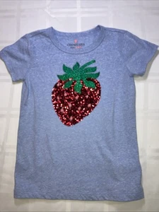 Crewcuts Shirt Girls Size 6-7 (Small) T-shirt With Cute Strawberry - Picture 1 of 17