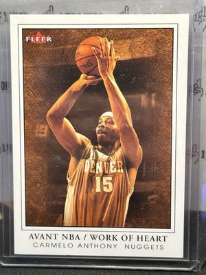 2003-04 Fleer  Carmelo Anthony Rookie SP #d 162/299 Avant Work Of Heart RC Mint - Image 1 of 2