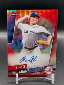 2019 Topps Finest Red Chance Adams Rookie Auto #2/5 NY Yankees - Picture 1 of 2